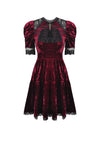 Dead wine frilly neck dress DW513