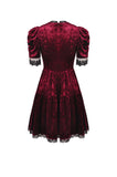 Dead wine frilly neck dress DW513