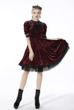 Dead wine frilly neck dress DW513