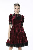 Dead wine frilly neck dress DW513