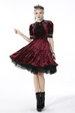 Dead wine frilly neck dress DW513