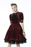 Dead wine frilly neck dress DW513