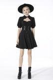 Rebel girl lace up waist lapel dress DW515