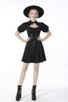 Rebel girl lace up waist lapel dress DW515