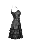 Rebel locomotive girl faux leather strap dress DW519