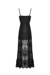 Gothic sexy lace maxi strap dress DW523