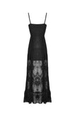 Gothic sexy lace maxi strap dress DW523