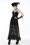 Gothic sexy lace maxi strap dress DW523