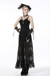 Gothic sexy lace maxi strap dress DW523