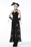 Gothic sexy lace maxi strap dress DW523