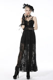 Gothic sexy lace maxi strap dress DW523