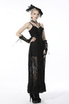 Gothic sexy lace maxi strap dress DW523