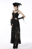 Gothic sexy lace maxi strap dress DW523