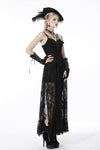 Gothic sexy lace maxi strap dress DW523