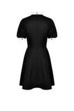 Witch star chest contrast collar dress DW525