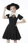 Witch star chest contrast collar dress DW525