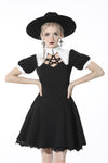 Witch star chest contrast collar dress DW525