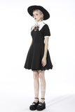 Witch star chest contrast collar dress DW525