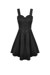 Punk lace up chest asymmetric strap dress DW530