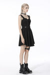 Punk lace up chest asymmetric strap dress DW530