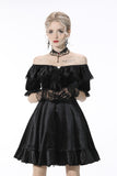 Sexy ruffle off Shoulder velvet dress DW538