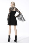 Gothic sexy exaggerated lace sleeves mini dress DW540