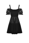 Gothic lady off shoulder velvet black party dress DW541BK