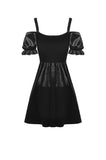 Gothic lady off shoulder velvet black party dress DW541BK