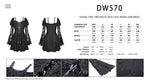 Gothic fake two pieces sexy lace inside join dress DW570