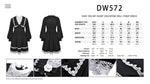 Gothic doll black white fake two pieces preppy dress DW572