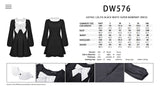 Gothic lolita black white super bowknot dress DW576