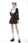 Gothic lolita black white super bowknot dress DW576