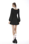 Gothic lolita black white super bowknot dress DW576