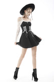 Princess black contrast white lace sexy dress DW577