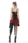 Punk rock irregular net dye strap dress DW585