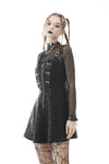 Punk locomotive wash leatherette strap dress DW586