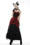 Gothic noble queen wine diamond velvet dress DW589