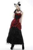 Gothic noble queen wine diamond velvet dress DW589