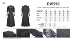 Gothic cutout sexy lace angel wings bust maxi dress DW590