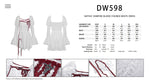 Gothic vampire blood stained white dress DW598