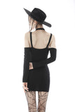 Punk off shoulder sexy tight mini dress DW599