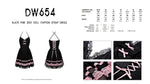 Black pink sexy doll chiffon strap dress DW654