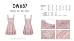 Pink doll frilly strap dress DW657