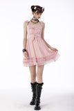 Pink doll frilly strap dress DW657