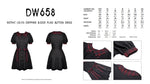 Gothic lolita dripping blood plaid button dress DW658