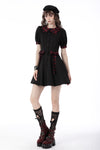 Gothic lolita dripping blood plaid button dress DW658