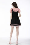 Cat feet lace up contrast strap dress DW666