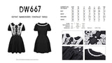 Gothic embroidered contrast dress DW667