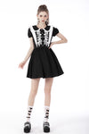 Gothic embroidered contrast dress DW667