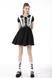 Gothic embroidered contrast dress DW667